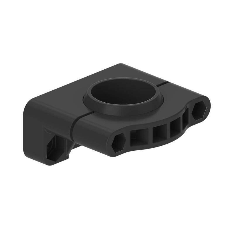 SMB3018SC - Bracket: 18 mm swivel barrel or side mounting; Black reinforced thermoplastic polyester;