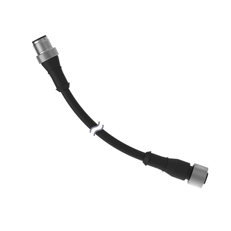 Image MQDC-4506SS - Cordset A-Code M12 to A-Code M12 Double Ended; 5-pin Straight Female; 5-pin Straight Male Connectors; 1.83 m (6 ft) in Length; Black PVC