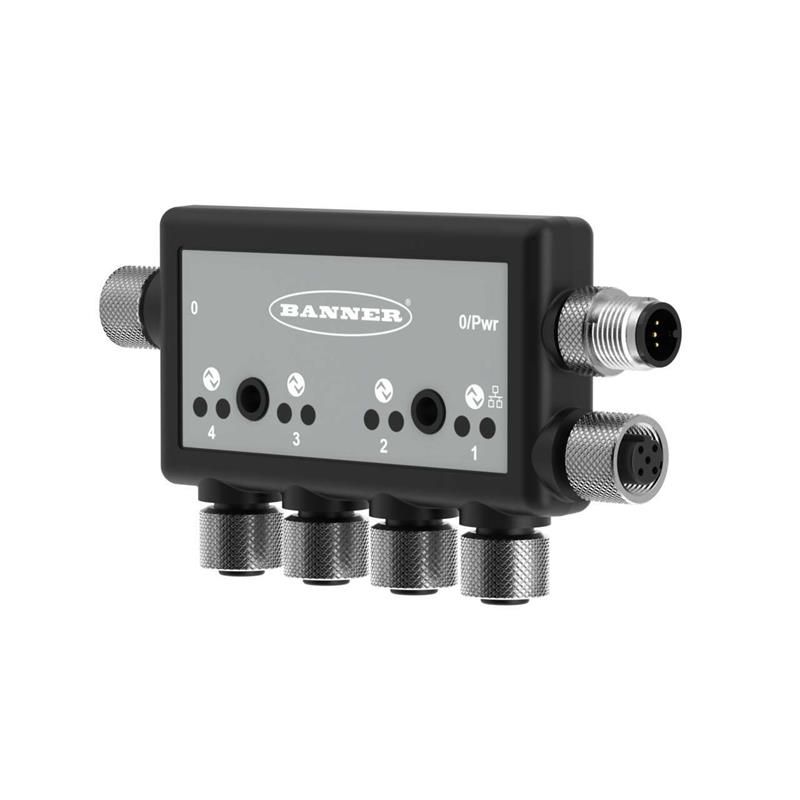 DXMR90-4K - DXMR90 IO Link Master/Controller; Power: 12-30 V dc; Female M12 (D-Code Ethernet); IP67,