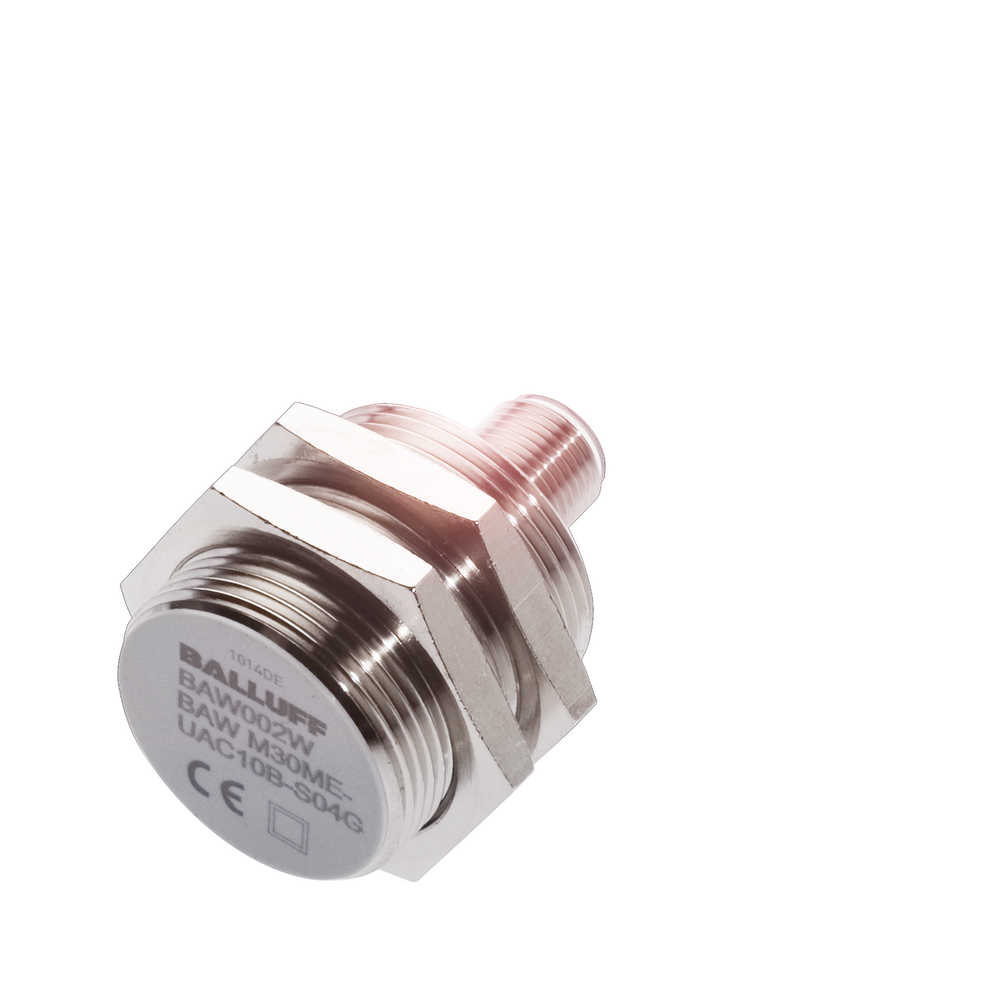 BAW M30ME-UAC10B-S04G Inductive Distance Sensor, Ø 30 x 44.5 mm, Connector, Effective distance Se=6.
