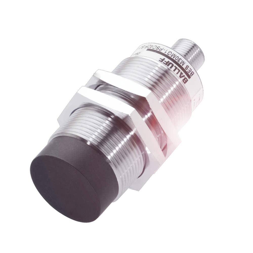 BES M30MG1-PSC40F-S04G Inductive sensor, Ø 30 x 73.5 mm, Connector, Normally open (NO), Rated operating distance Sn=40 mm, non-flush, Housing material