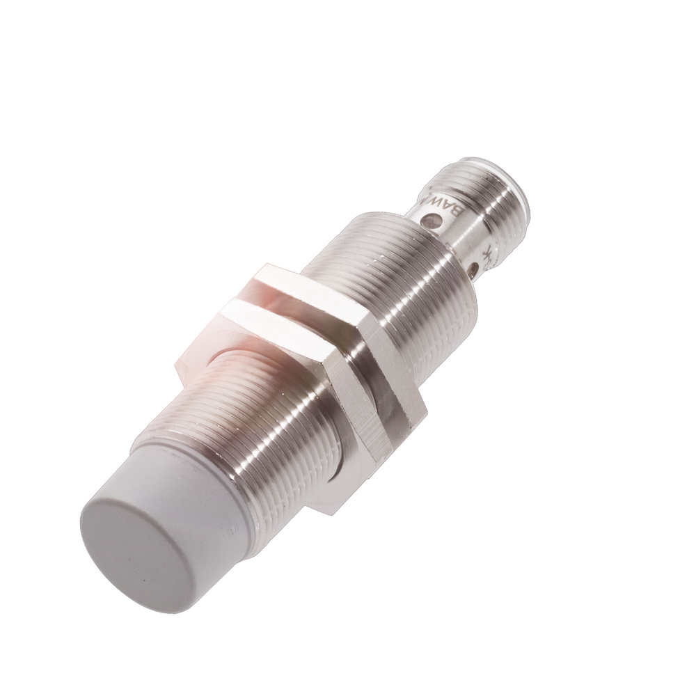 BAW M18MG-UAC16F-S04G-K Inductive Distance Sensor, Ø 18 x 65 mm, Connector, Effective distance Se=10.00 mm, non-flush, Housing material=Brass, Materia
