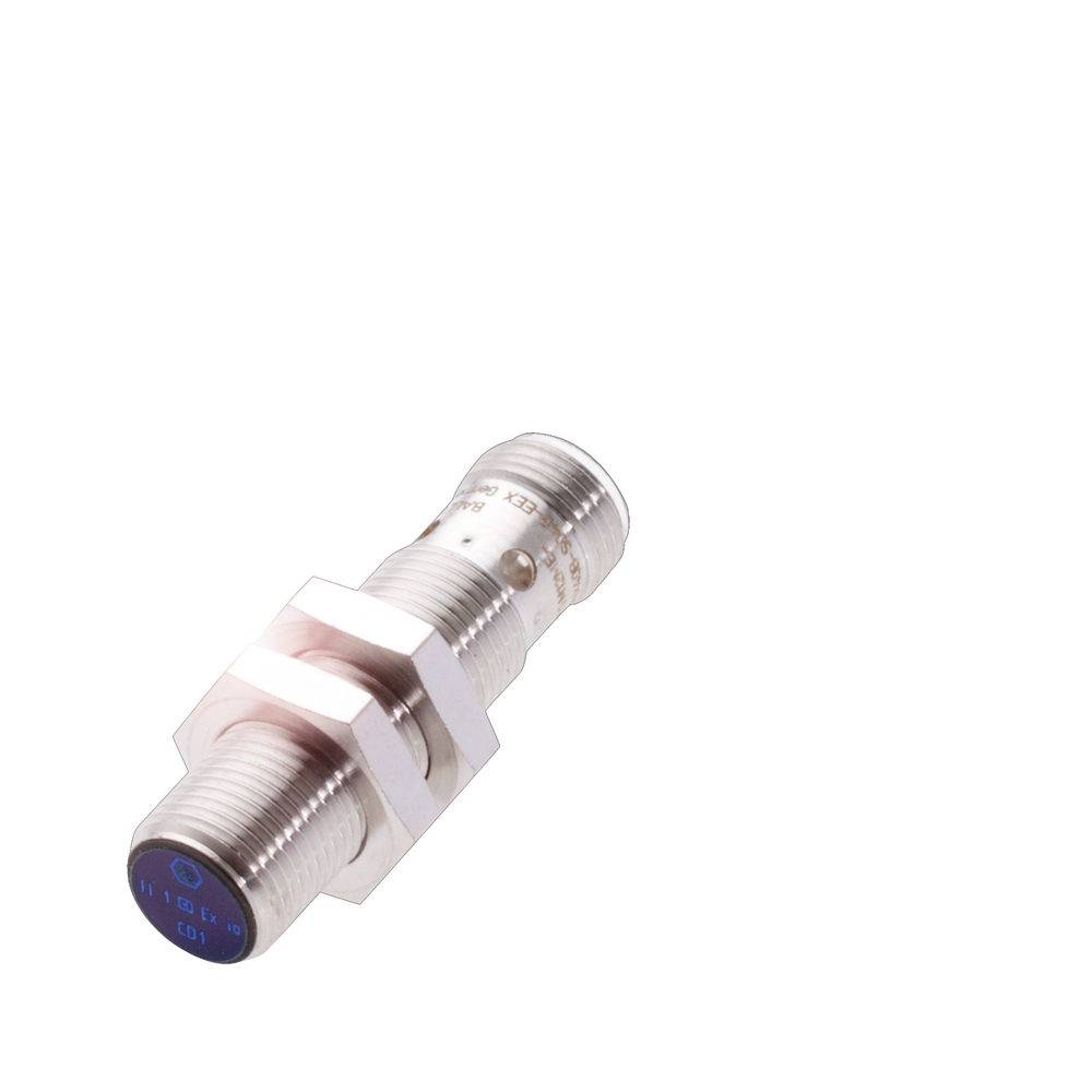 BES M12ME-GNX40B-S04G-EEX Inductive sensor, Ø 12 x 45 mm, Connector, Rated operating distance Sn=4 mm, for flush mounting, NAMUR, Housing material=Bra