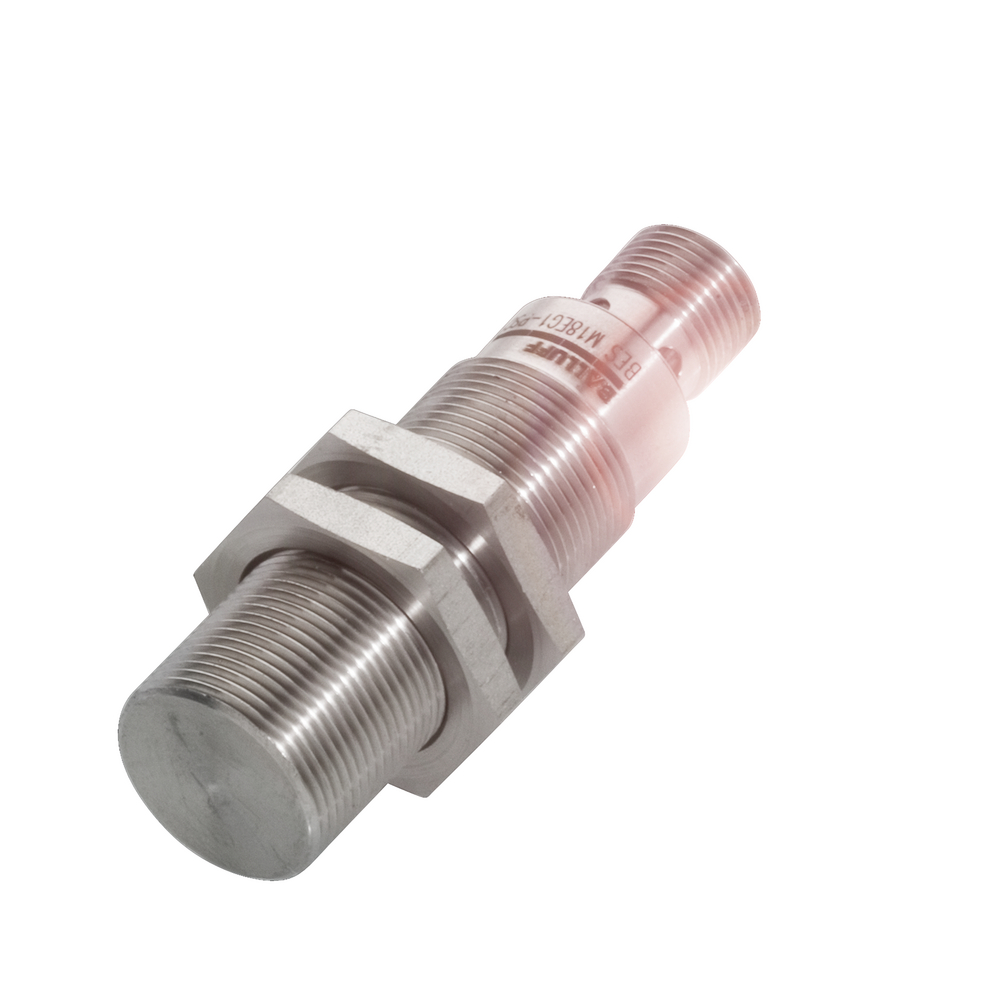 BES M18EG1-PSC10Z-S04G-S11 Inductive sensor, Ø 18 x 63.5 mm, Connector, Normally open (NO), Rated operating distance Sn=10 mm, quasi-flush, 60 bar, Pr