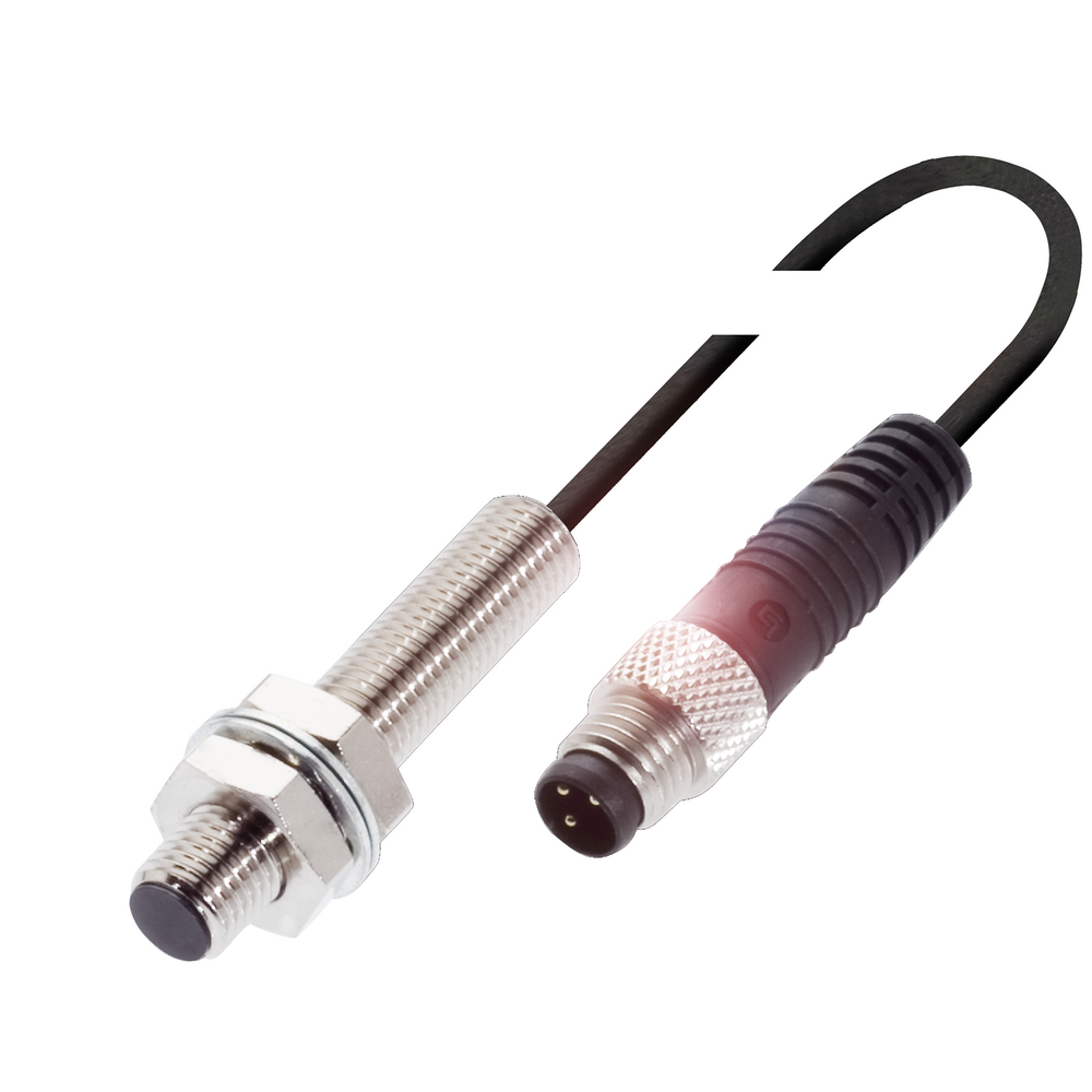 BES 516-377-EO-C-S49-00,2 Inductive sensor, Ø 8 x 45 mm, Cable with connector, Normally closed (NC), Rated operating distance Sn=1.5 mm, for flush mou