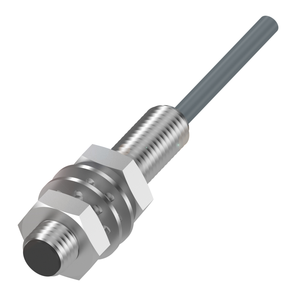 BES M08MG-UOC20B-BV03 Inductive sensor, Ø 8 x 40 mm, Cable, Normally closed (NC), Rated operating distance Sn=2 mm, for flush mounting, Housing materi