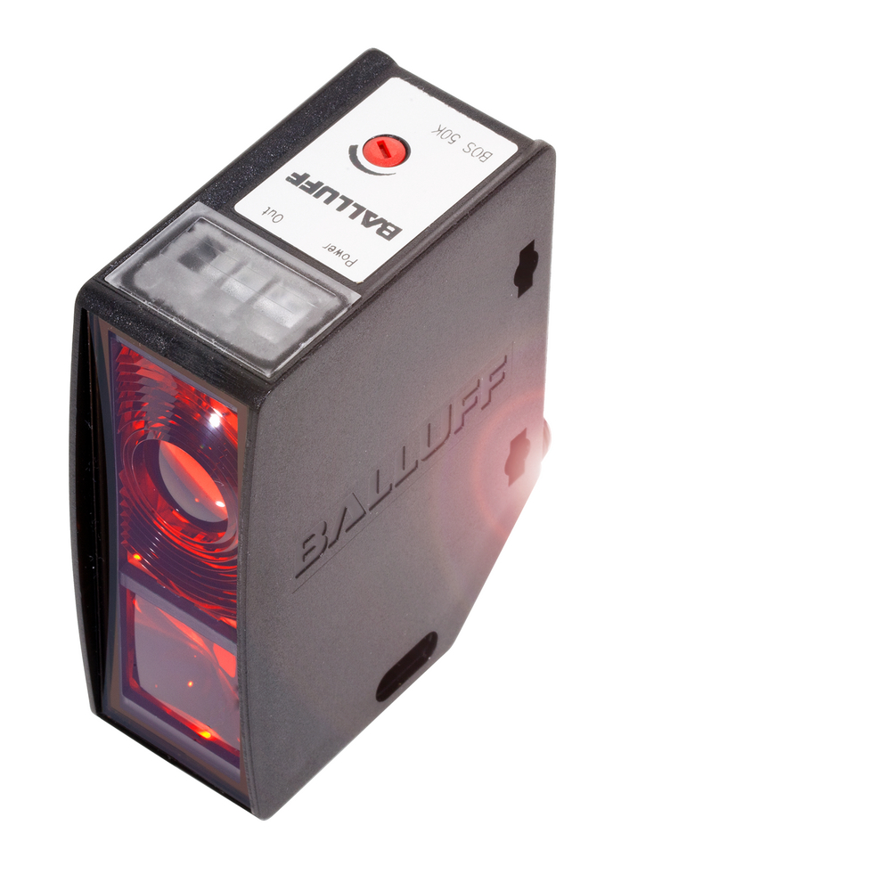 BOS 50K-PS-RH12-S4 Photoelectric sensor, Background suppression, Light emitter=LED, Connection type=Connector, Switching output=PNP Normally open (NO)