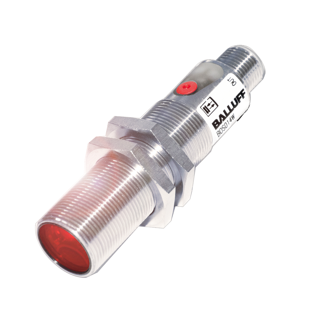 BOS 18M-PSV-RH22-S4 Photoelectric sensor, Background suppression, Light emitter=LED, Connection type=Connector, Switching output=PNP Normally open (NO