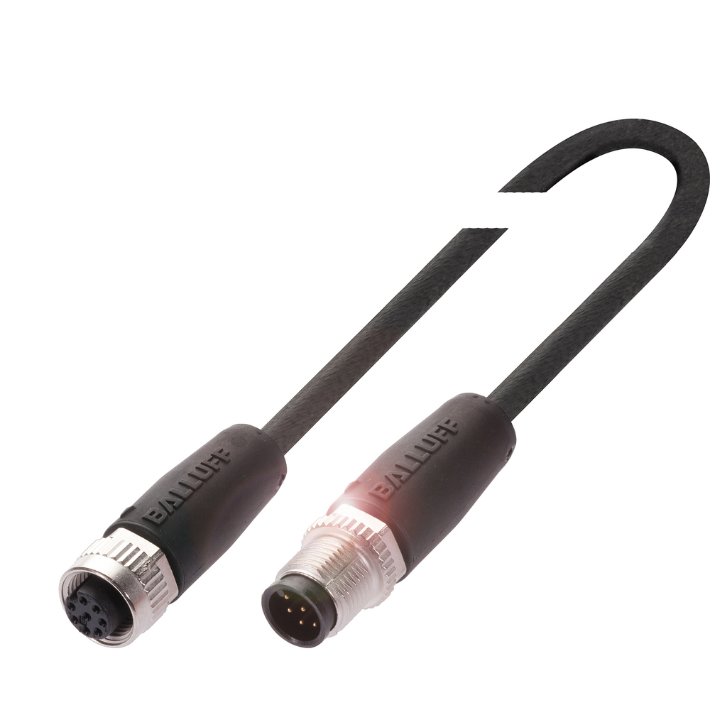BCC M418-M418-3A-342-PX0825-100 Double-Ended Cordsets, Connector 01, style=M12x1, Connector 02, styl