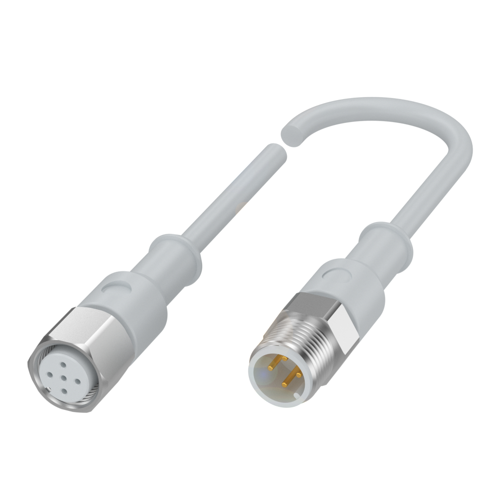 BCC S4B5-S4B4-3A-304-YX8434-050-C009 Double-Ended Cordsets, Connector 01, style=M12x1, Connector 02,