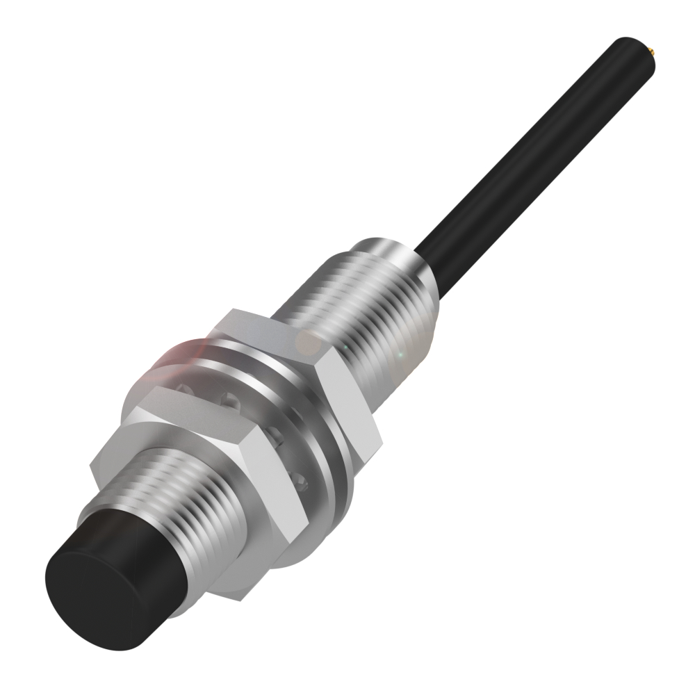 BES M12MG-PSC80F-BV02 Inductive sensor, Ø 12 x 48 mm, Cable, Normally open (NO), Rated operating distance Sn=8 mm, non-flush, Housing material=Brass,