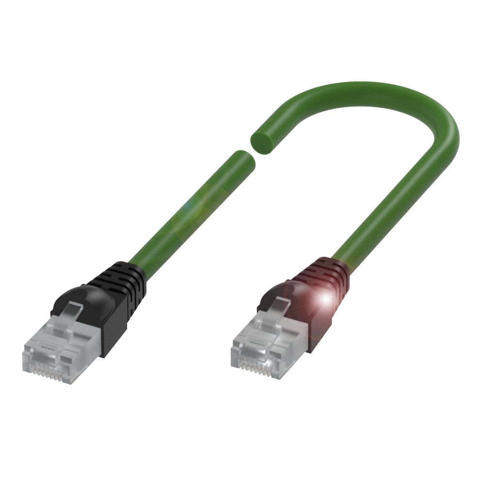 BCC E818-E818-90-377-PS58N9-020 Double-Ended Cordsets, Connector 01, style=RJ45, Connector 02, style=RJ45, Cable jacket, material=PUR, Cable length L=