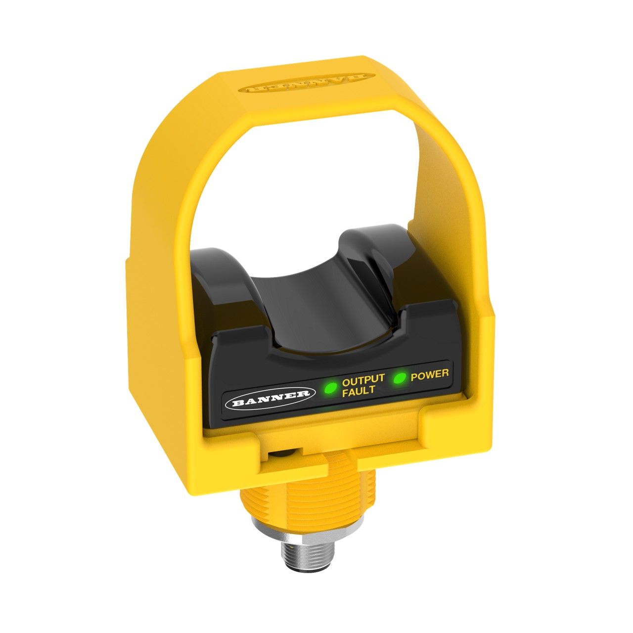 STBVR81Q6 - STB Series: Self-Checking Touch Button w/Yellow F.C.; Input: 20-30 V ac or dc; Upper Housing: Black Polyetherimide; Outputs: Two Independe