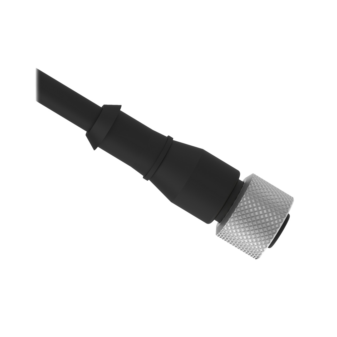 MQDC2S-830 - Cordset A-Code M12 Single Ended; 8-Pin Straight Female Connector with Shield; 10.04 m (32.94 ft) in Length; Black PVC Jacket, Nickel-Plat