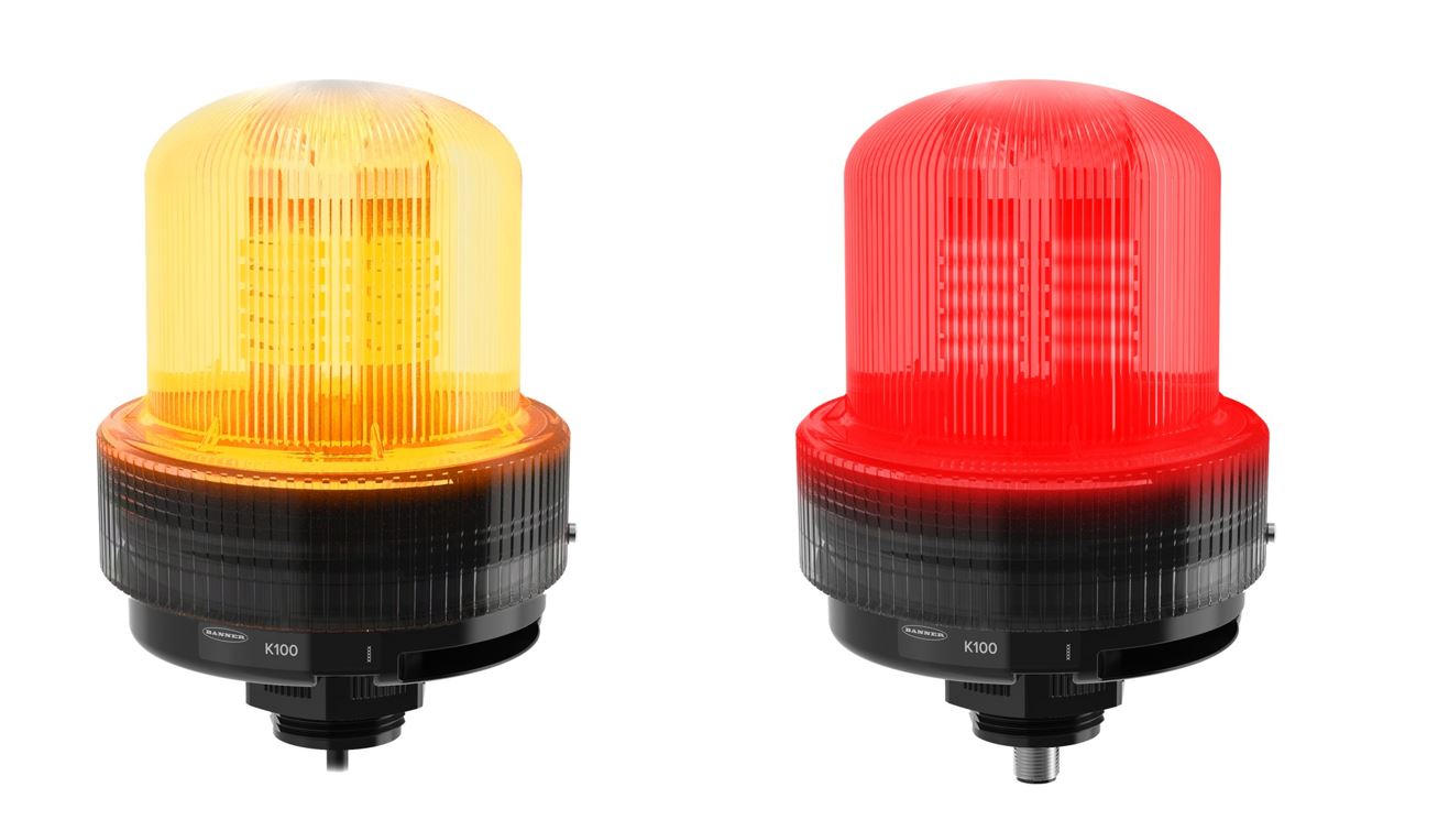 K100PBLZGYRAQ - K100 Pro Daylight Visible: 3 Color Beacon; 100-240 V ac; Polycarbonate; IP66; Green, Yellow, Red; Audible; 5-pin Micro Integral QD