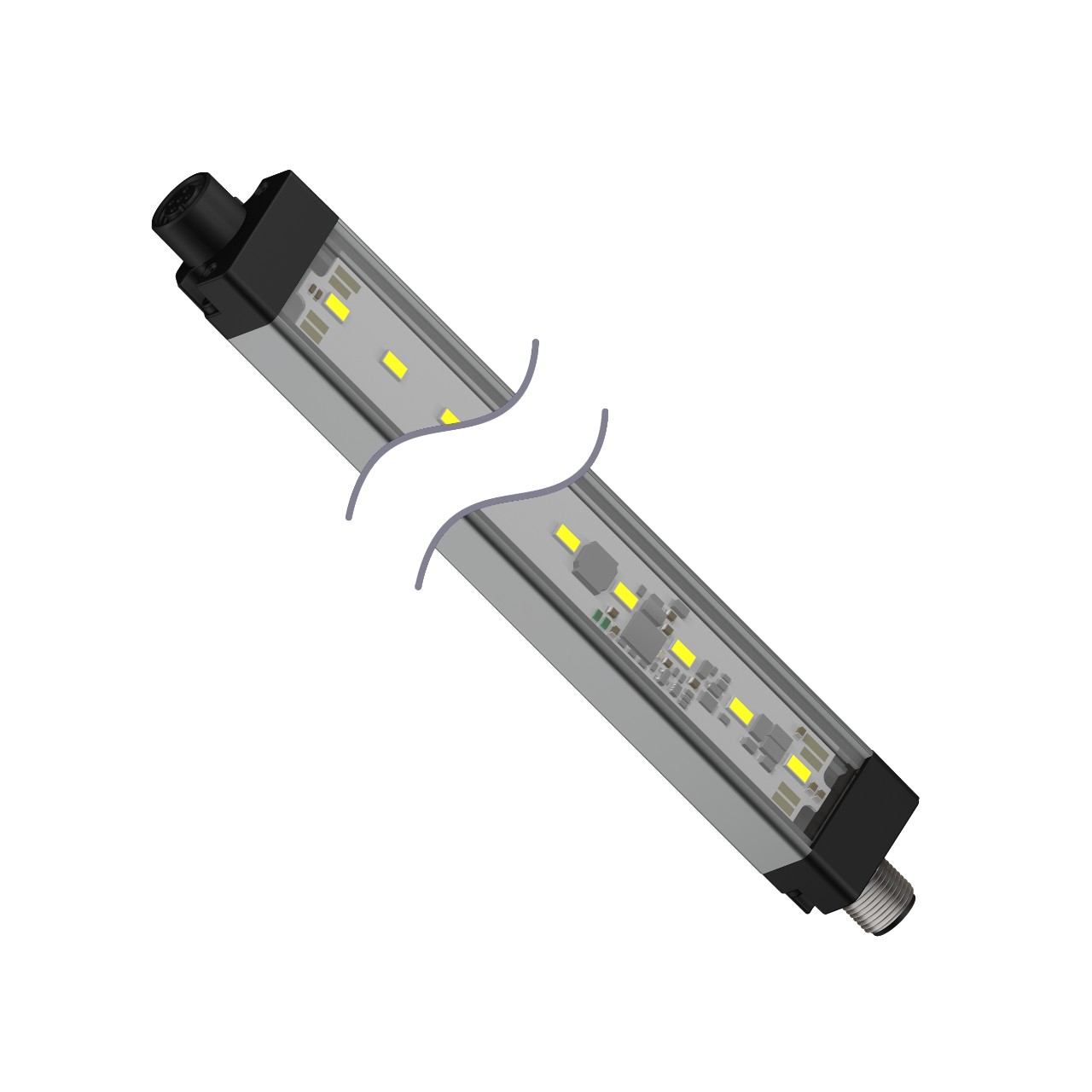 WLS28-2CW570DXQ - WLS28-2 Work Light Strip; Diffuse Window; Length: 570 mm; Voltage: 12-30 V dc; Environmental Rating: IP50; Color: White; Cascadable;