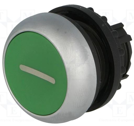 PUSH-BUTTON FLUSH GREEN WITH ENGRAVED NAMEPLATE