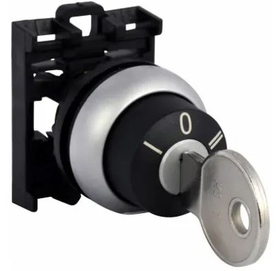 3-POS MOM KEY SEL SWTCH SIL-BZL MS8 WD-0