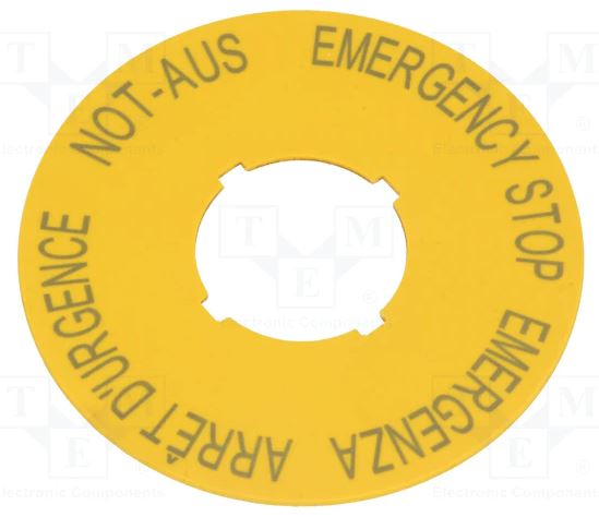 Image 60MM ROUND E-STOP LEGEND PLATE