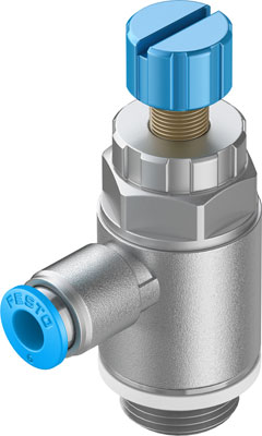 Image GRLA-3/8-QS-6-RS-D / 1-way contr.val GRLA-3/8-QS-6-RS-D