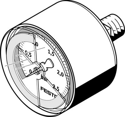 MA-40-2,5-R1/8-E-RG / Pressure gauge  MA-40-2,5-R1/8-E-RG