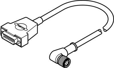 NEBM-M12W8-E-5-N-S1G15 / Encoder cable   NEBM-M12W8-E-5-N-S1G15