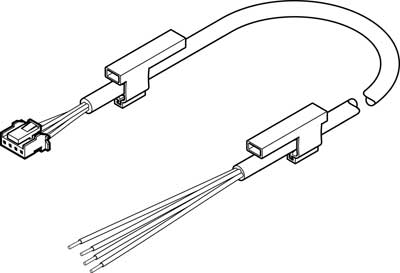 NEBS-L1G4-K-2.5-LE4 / Connecting line NEBS-L1G4-K-2.5-LE4