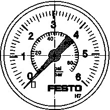 MA-40-6-R1/4-EN / Pressure gauge  MA-40-6-R1/4-EN
