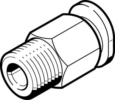 QBM-1/8-1/8-U / Push-in fitting QBM-1/8-1/8-U