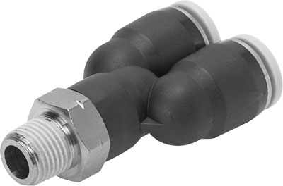 QBY-1/8-1/4-U / Push-in Y-fitt  QBY-1/8-1/4-U