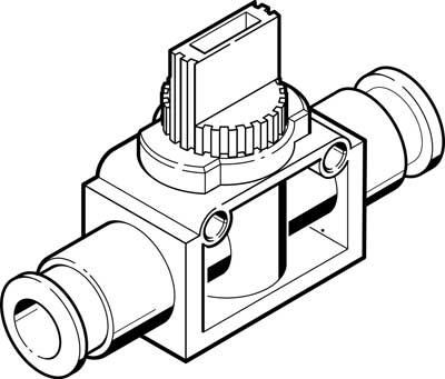 Image HE-3-QS-1/4-U, Shut-off valve