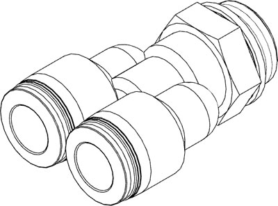 QSY-G1/8-4 / Push-in Y-fitt  QSY-G1/8-4