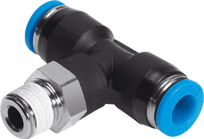 QBT-1/2-1/2-U-M / Push-in t-fitt. QBT-1/2-1/2-U-M