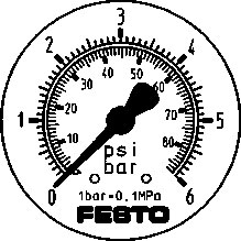 FMAP-63-6-1/4-EN / Flg.prec.gauge  FMAP-63-6-1/4-EN