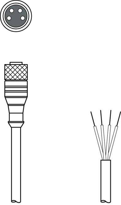 KD U-M8-4A-V1-020, Connection Cable