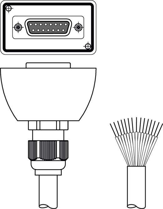 CB-D15E-10000S-11GF Connection cable