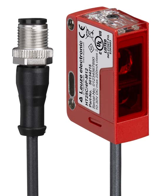 HT25C.S/2N-200-M12 / Diffuse sensor with background suppression Special design: Small light spot (S); Operating range limit: 0 ... 0.5 m; Light source