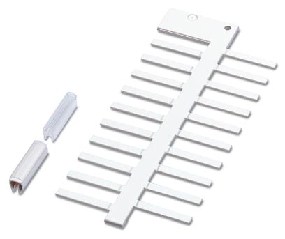PABA WH/23    Marker bar, unprinted: with 20 snap-off marker labels, lettering field 4 mm high, 23 mm wide, color: white