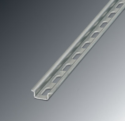 NS 15 BLK PERF 2000MM VPE 10    DIN rail, material: steel, perforated, height 5.5 mm, width 15 mm, l