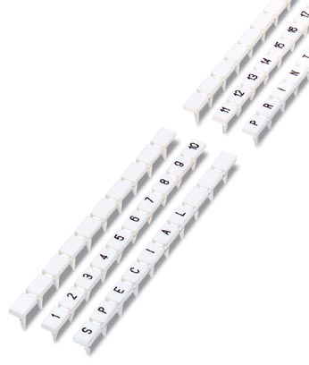 BN-ZB 7,5/WH:UNBEDRUCKT    BN Zack strip, unprinted: 10-section, for individual labeling with M-PEN