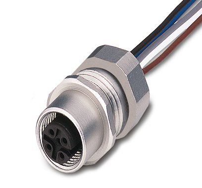 SACC-EC-M12MS-5CON-PG9/1,5    Sensor/Actuator flush-type plug, 5-pos., M12, A-coded, front/screw mou