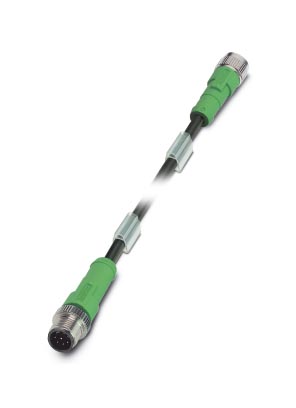 SAC-8P-M12MS/10,0-PUR/M12FS    Sensor/actuator cable, straight male connector M12 on straight female