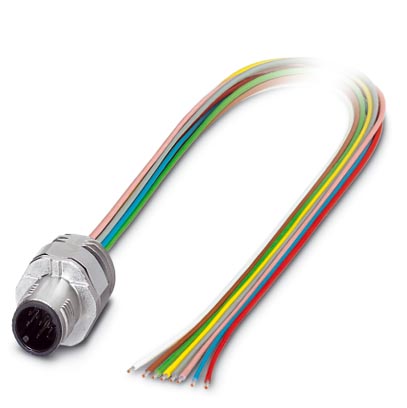 SACC-EC-MS-8CON-M16/0,5 SCO    Sensor/Actuator flush-type plug, 8-pos., M12-SPEEDCON, A-coded, front