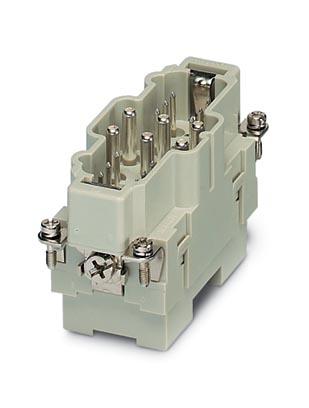 HC-K 6/12-ESTS    HEAVYCON male insert, K6/12 series, with 6 power (axial screw connection) and 12 c