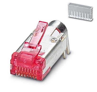 VS-08-ST-H21-RJ45    RJ45 male insert, CAT6, 8-pos., shielded, IDC displacement connection, for litz