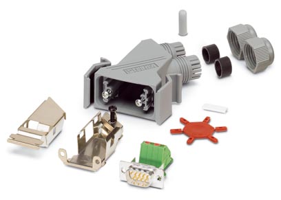 VS-09-PROFIBUS-SP    D-SUB Komplett-Steckverbinder, fur PROFIBUS, Shell-Gro?e 1, Stift, Federkraftan