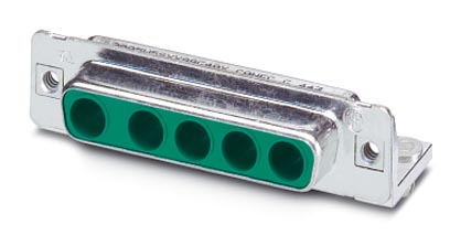 VS-25-BU-DSUB-5P-LH    D-SUB contact carrier, shell size 3, accommodation for 5 combined contacts, c