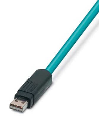 VS-04-2X2X26C7/7-SDA/OE/1,0    Assembled USB cable, shielded, color: RAL 5021 (water blue), PUR oute