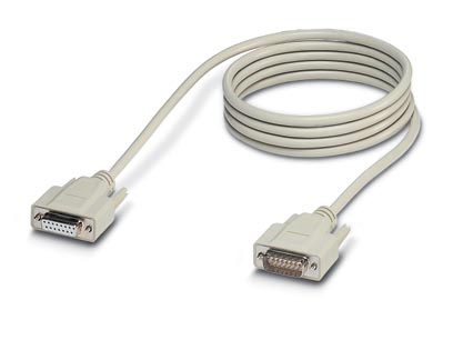 VS-15-DSUB-20-LI-1,0    Assembled D-SUB cable shielded, 15-pos., stranded (7-wire), cable color RAL