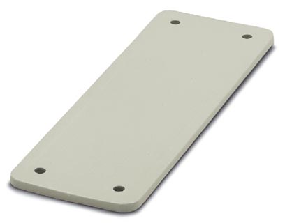 HC-D 15-AP-GY    HEAVYCON cover plate, for wall cutouts of type D15, 3.5 mm thick, gray